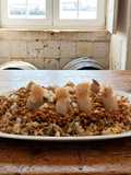 Ensalada Fría de Lentejas de Bote con Mariscos en Lata