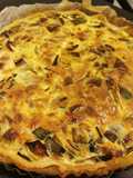 Tarte poireaux et oignon rouge