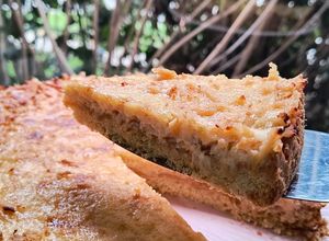 Una foto de Kuchen de membrillo