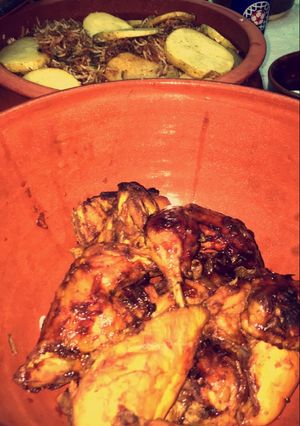 صورة لوصفة دجاج بالفرن وبدبس الرمان