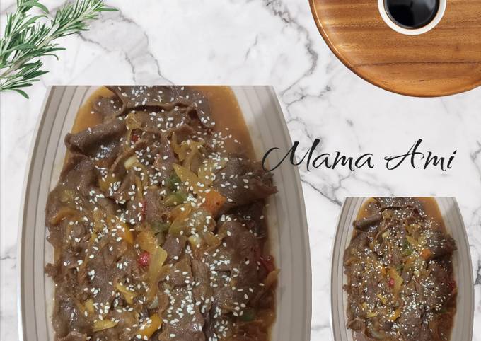 Resep Simple Slice Beef Teriyaki oleh Ami Siti Maryam - Cookpad