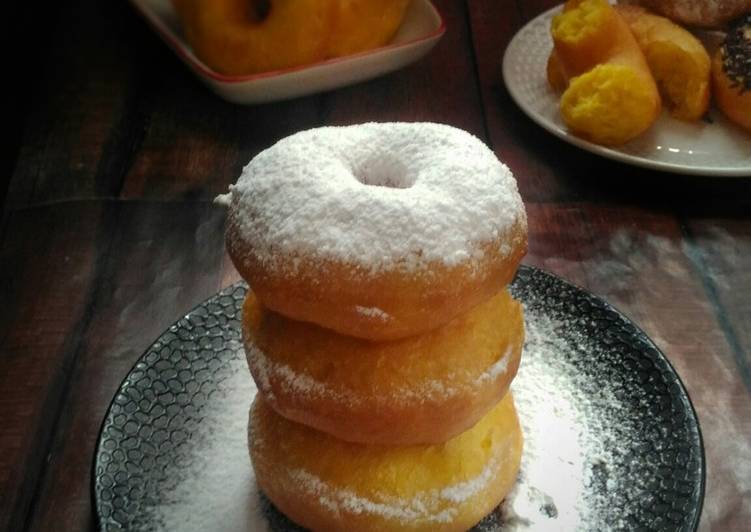 Pumpkin donuts (DONAT LABU KUNING)