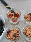 Vasitos de Mousse de Queso y Uvas