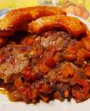 Peceto a la olla acompañado con zapallo calabaza al horno