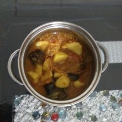 A picture of Tangy Potato brinjal vegetable.