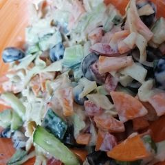 A picture of Fresh Garden salad with thousand Island 🥗.