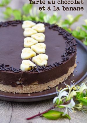 Une photo de Tarte au chocolat et à la banane