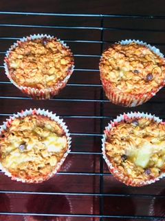 Hình của món Muffin chuối yến mạch.