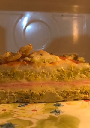Una foto de Pastel de brócoli
