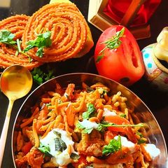 A picture of Chakli Bhel.