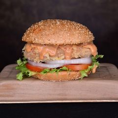 Fried chicken burger 🍔 A picture of Fried chicken burger 🍔.