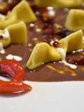 Caramelle ripiene, aglio, olio, peperoncino 🌶️e cioccolato