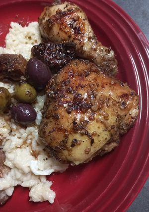 A picture of Dried Fig Chicken Marbella.
