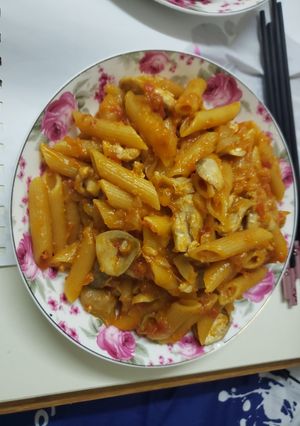 紅醬雞丁斜管麵 的食譜成品照片
