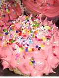Cupcakes de chocolate con glaseado de azúcar impalpable