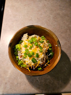 A picture of Chipotle chicken bowl.