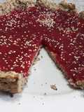Tarta avena y mermelada light frutilla