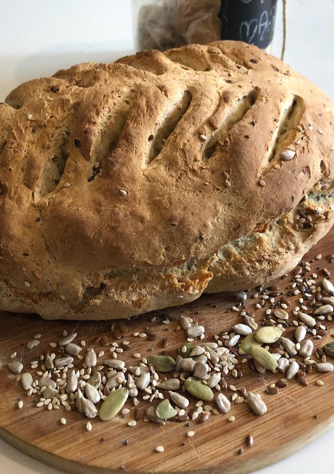 Una foto de Pan de cerveza y semillas