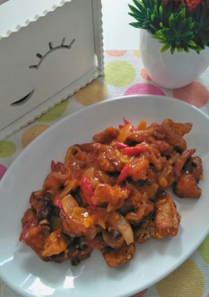 Foto resep Dada Ayam Asam Manis