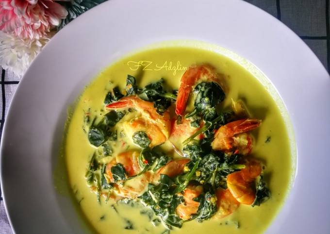 Resipi Udang Masak Lemak Cili Api Bayam Brazil Oleh Fz Adzlin Cookpad