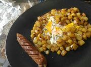 Gambar hash brown potato telur