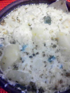 Una foto de Papas a la crema con mote