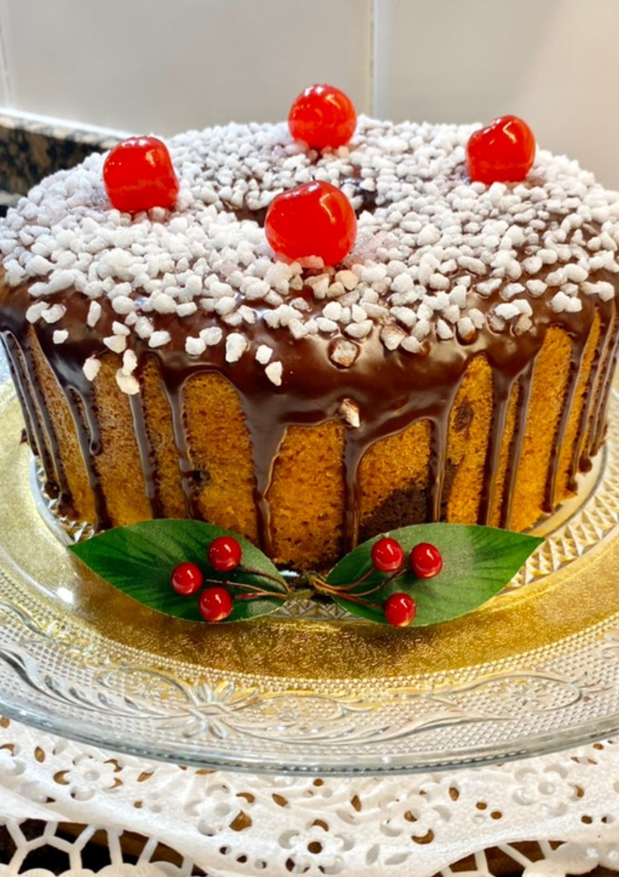 Una foto de Pastel de calabaza y chocolate, “sin gluten”