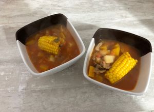 Una foto de Puchero con lomo de cerdo