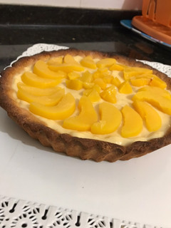 Una foto de Tarta de frutas (Durazno) 🥧🍑