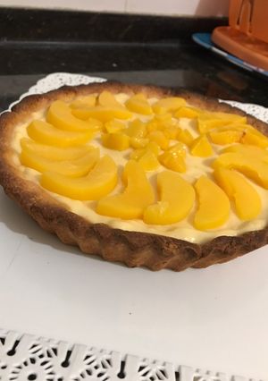 Una foto de Tarta de frutas (Durazno) 🥧🍑