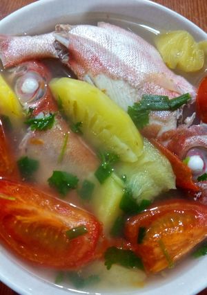 Hình của món Canh cá sơn thóc nấu ngọt.