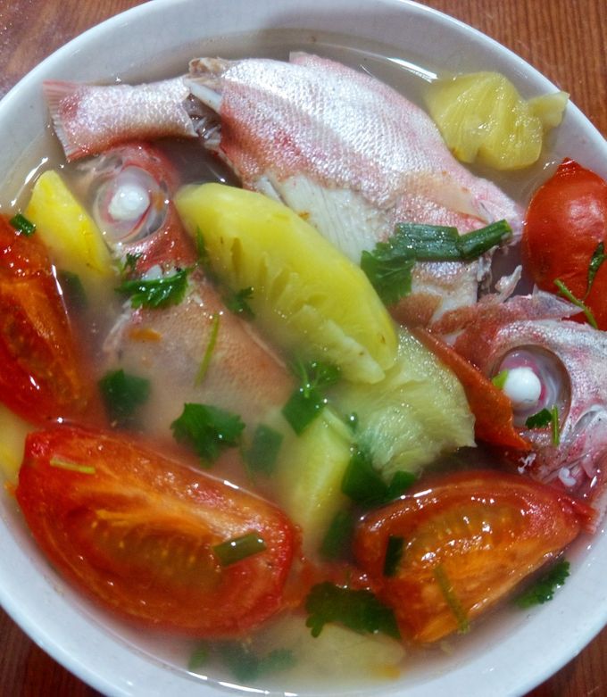 Hình của món Canh cá sơn thóc nấu ngọt.