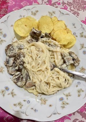 Foto resep Spaghetti creamy mushroom