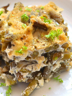 Rakott zöldbab recept húsmentesen recept fotója