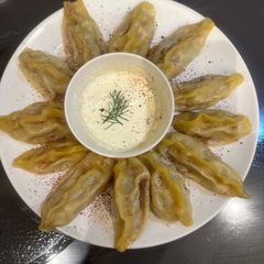 A picture of Manti - Turkish Heaven dumplings - Amazing comfort food and a perfect meal. ENJOY.