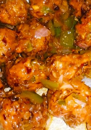 A picture of Cabbage Manchurian.