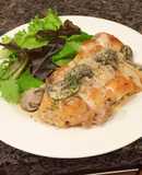 Gà chiên sốt kem nấm