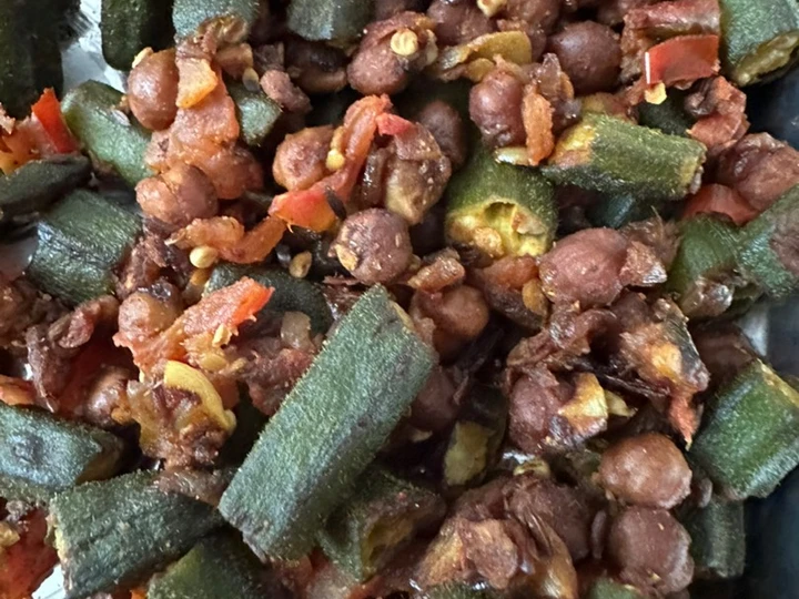Recipe Bhindi-Chana which Delicious