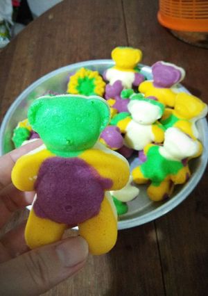 Foto resep Bolu kukus boneka bolu kukus beruang bolu kukus bunga