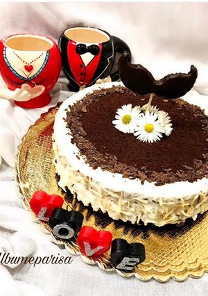 عکسی از دستور کیک بستنی موکا
