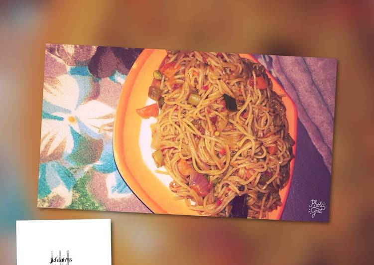 Easiest Way to Prepare Quick Supergetti with vegetables