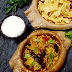 A picture of Kutchhi masala rice (kharibhat).