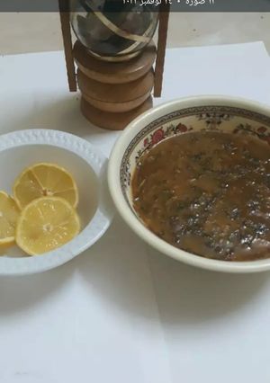 صورة لوصفة شوربة ورق العنب والشوفان