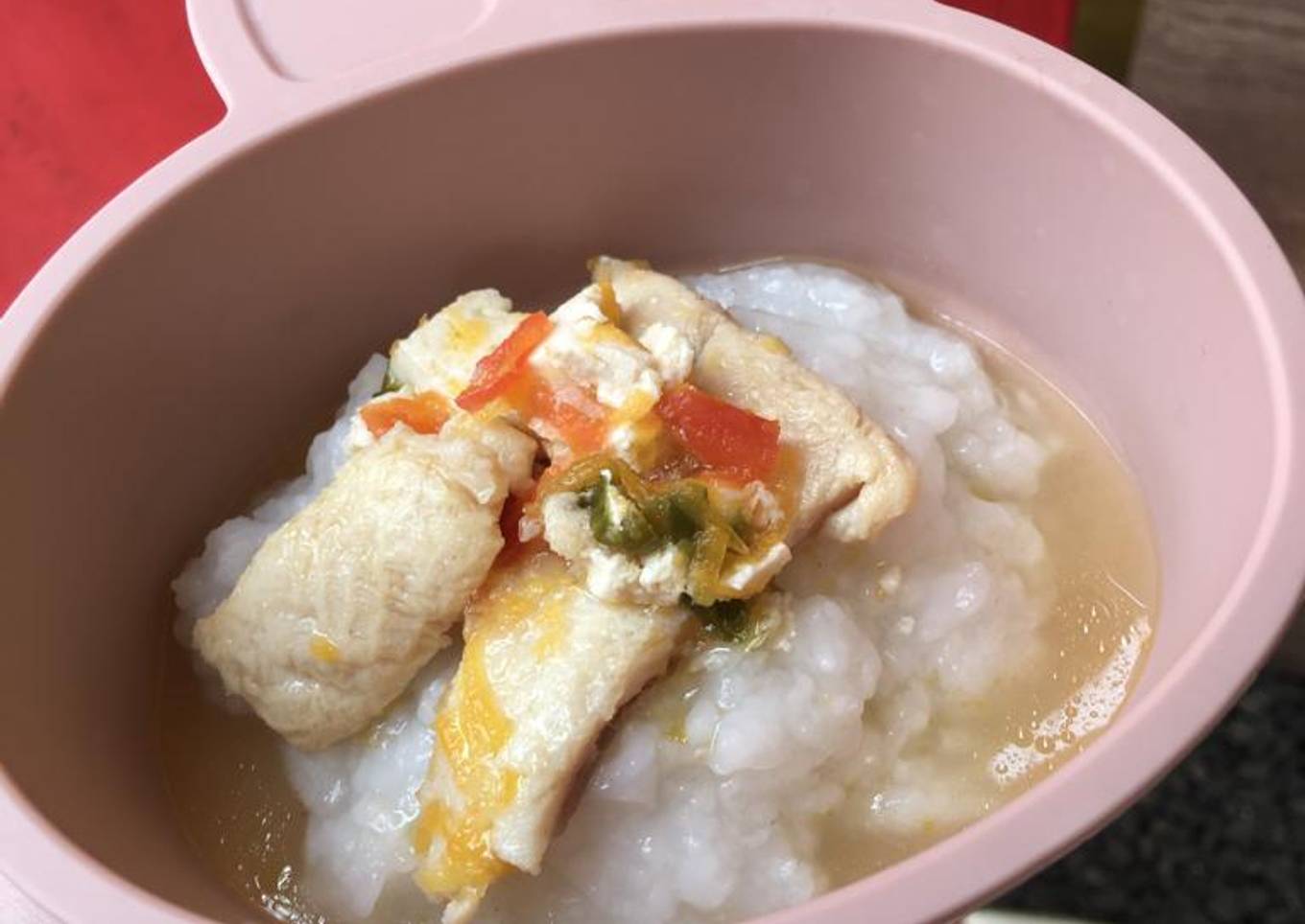 Resep MPASI 8m - Bubur sop ikan dori