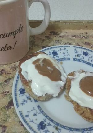 Una foto de Pancakes de banana y salvado de avena