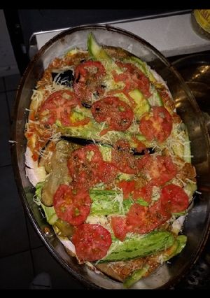 Una foto de Lasaña de berenjenas y zucchini