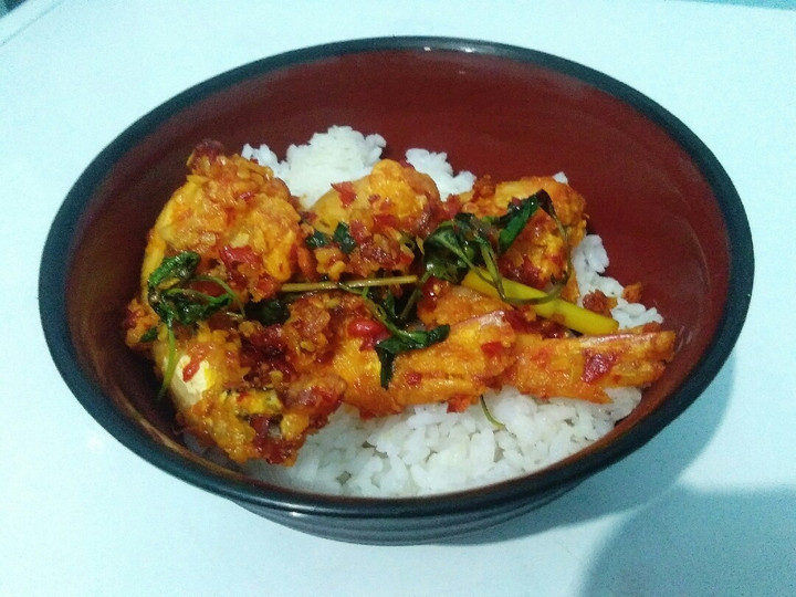 Langkah Mudah untuk Membuat Rice bowl udang rica kemangi Anti Gagal