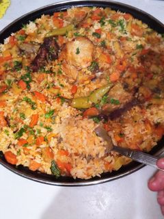 صورة لوصفة 😋ارز في الفرن بنة ولا اروع 😋