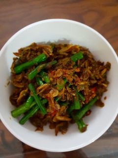 Foto resep Tumis udang rebon pedas