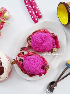 Foto resep Ice Cream Buah Naga (Anti Gagal)